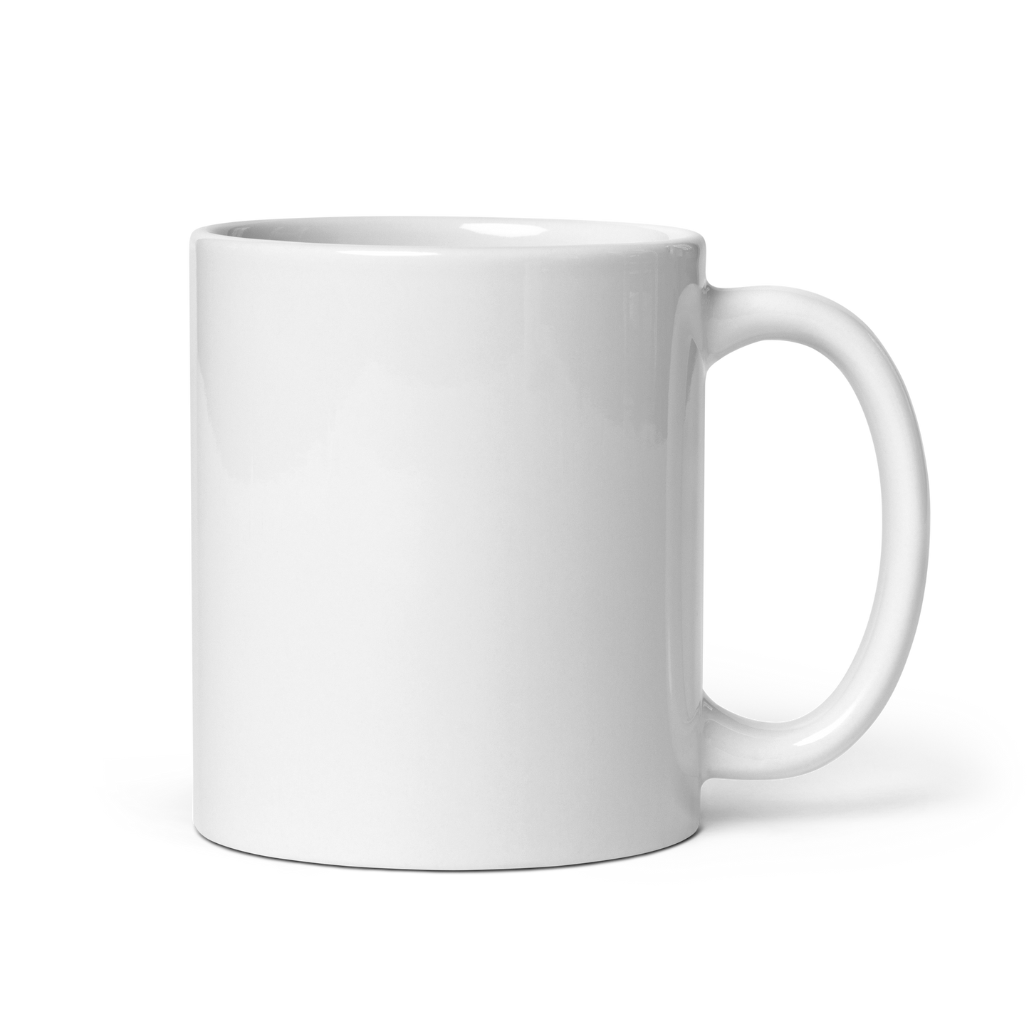 Weiße, glänzende Tasse